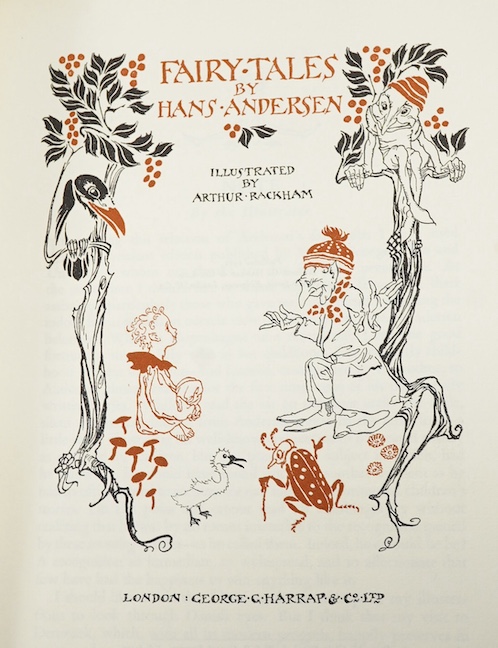 Rackham, Arthur - The Fairy Tales of the Brothers Grimm, one of 525, with 12 tipped-in colour plates, signed, George G. Harrup, London, 1932